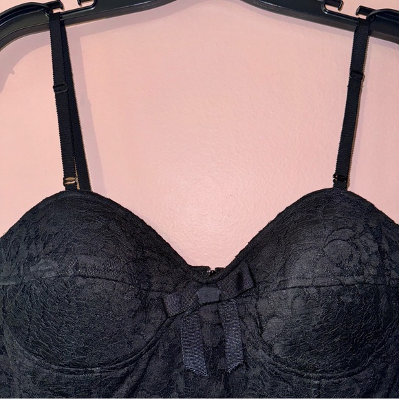 Jôn Black Lace Bustier Corset Tank Top Size 10 - Picture 2 of 8